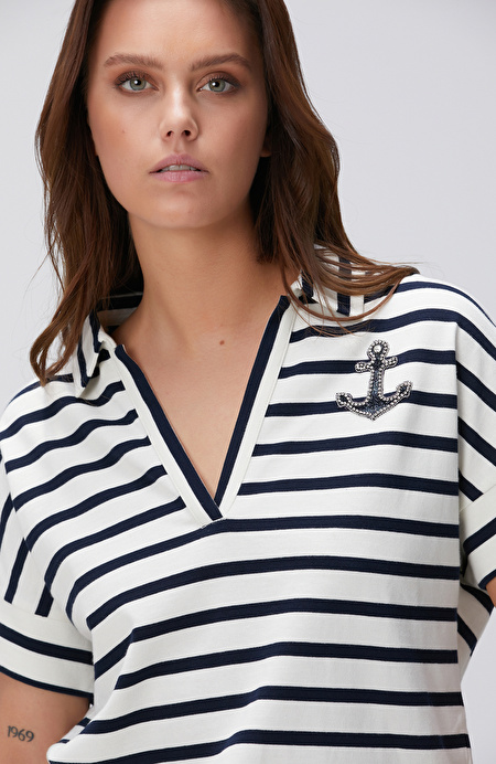 Lacivert Beyaz T-shirt_1