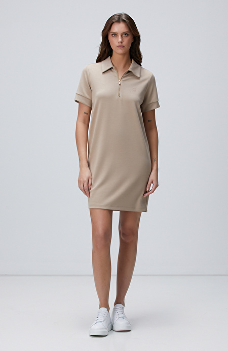 Vizon Polo Yaka Elbise_2