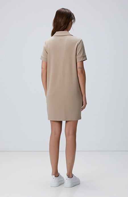 Vizon Polo Yaka Elbise_4