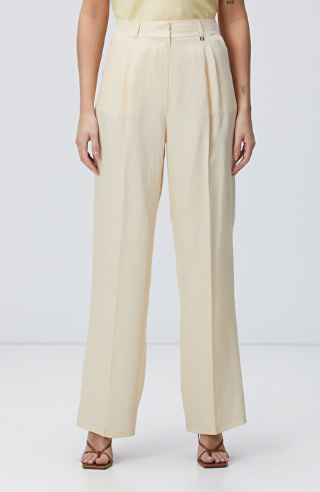 Limited Vanilya Keten Karışımlı Pantolon_2