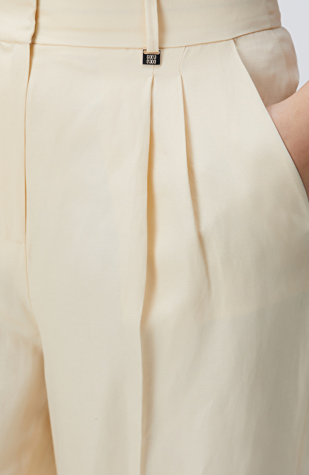 Limited Vanilya Keten Karışımlı Pantolon_6