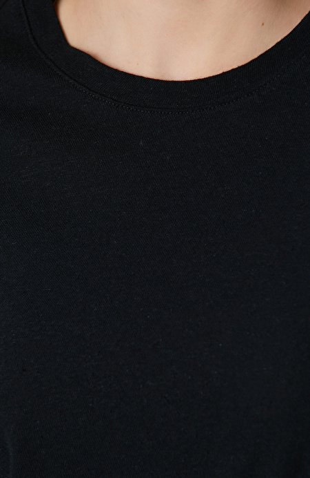 Siyah Keten Mix T-shirt_5