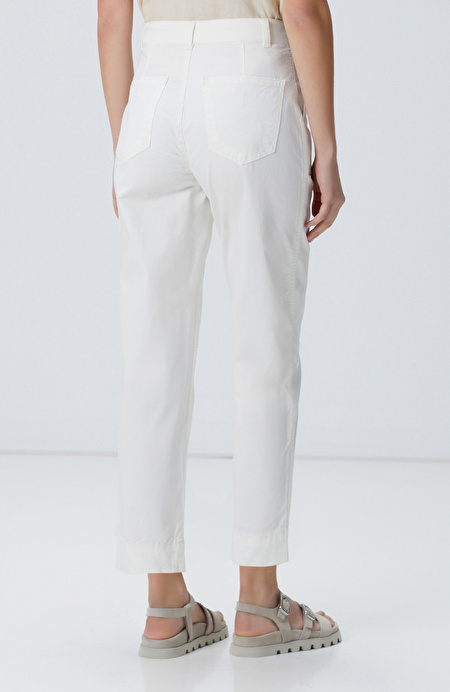 Kırık Beyaz Casual Pantolon_4