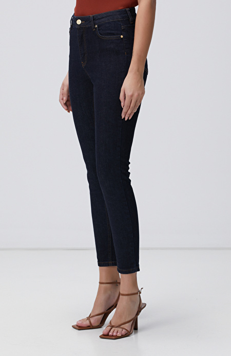 Lacivert Raw Denim Pantolon_1