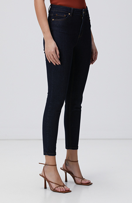 Lacivert Raw Denim Pantolon_2