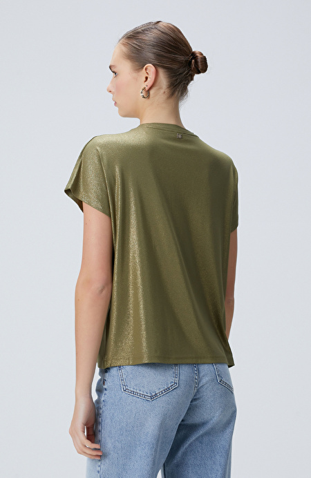 Haki Varaklı T-shirt_4