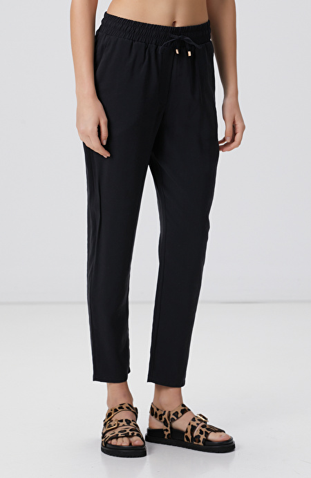 Siyah Basic Jogger Pantolon_2