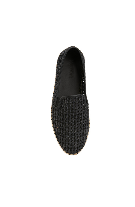 Siyah Erkek Deri Espadril_3