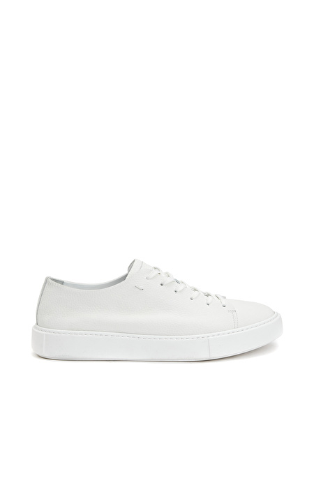 Beyaz Erkek Deri Sneaker_1