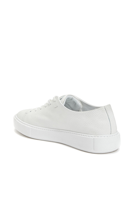 Beyaz Erkek Deri Sneaker_2