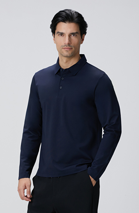Lacivert N-Tech Polo Yaka T-shirt_0