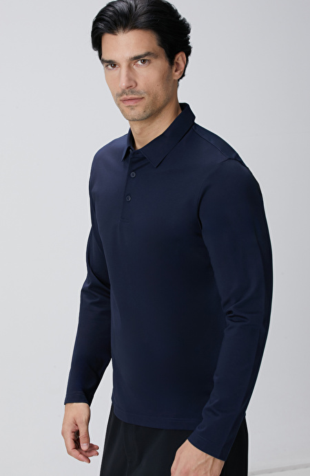 Lacivert N-Tech Polo Yaka T-shirt_1