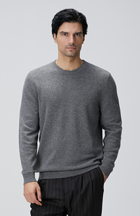 Limited Gri Melanj Kaşmir Triko_1