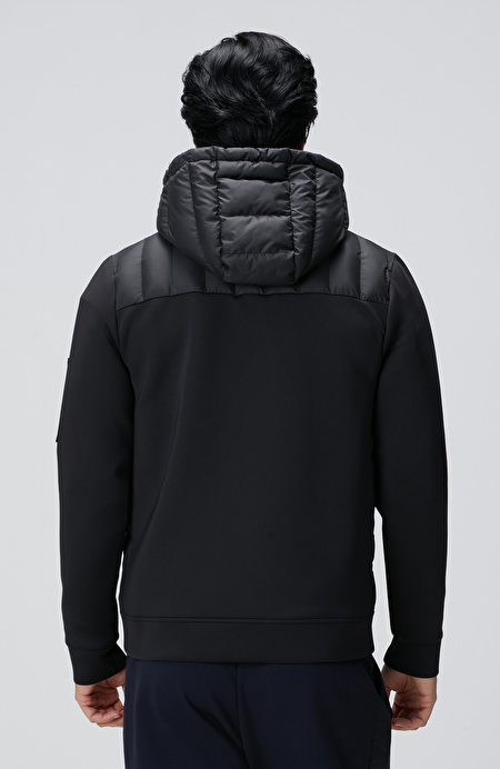 N-Tech Siyah Kapüşonlu Puffer Mont_4