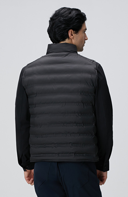 Siyah Puffer Casual Yelek_4