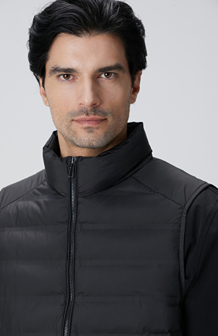 Siyah Puffer Casual Yelek_5