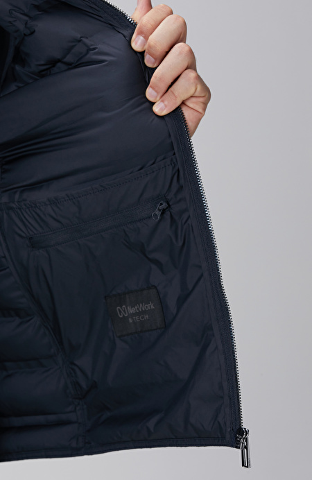 Lacivert Puffer Casual Yelek_8