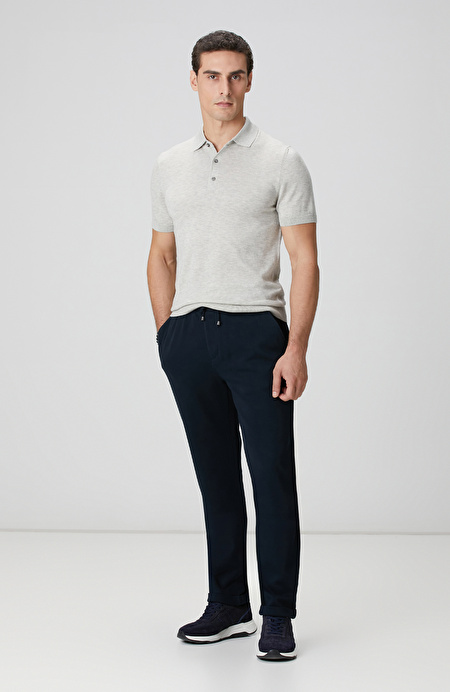 Gri Melanj Polo Yaka Basic Kazak_2