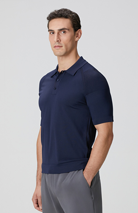 Lacivert Polo Yaka Triko Kazak_3