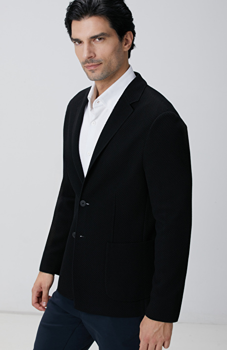 N-Tech Siyah Triko Ceket_0