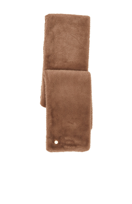 Kahverengi Kadın Peluş Atkı_1