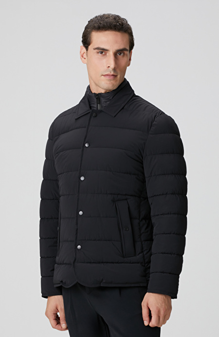 Siyah Puffer Coat Ceket_3