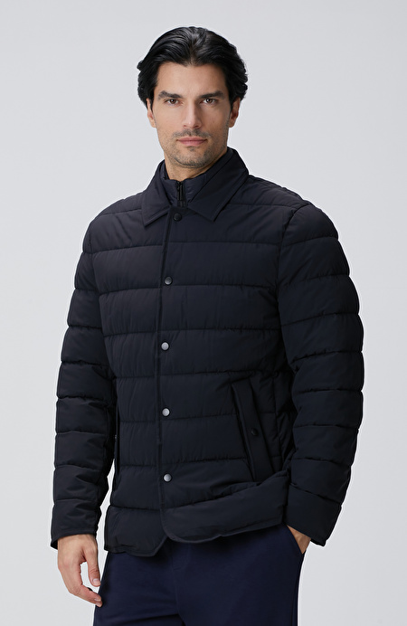 Lacivert Puffer Coat Ceket_0