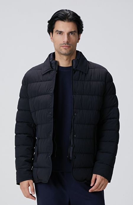 Lacivert Puffer Coat Ceket_3