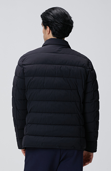 Lacivert Puffer Coat Ceket_4