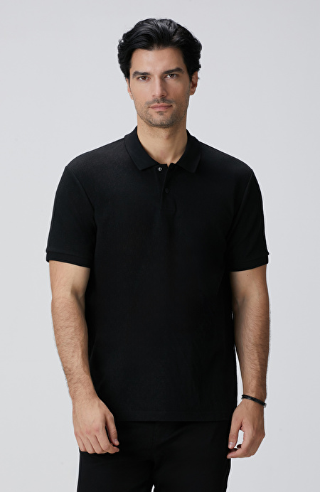 Siyah Polo Yaka T-shirt_1