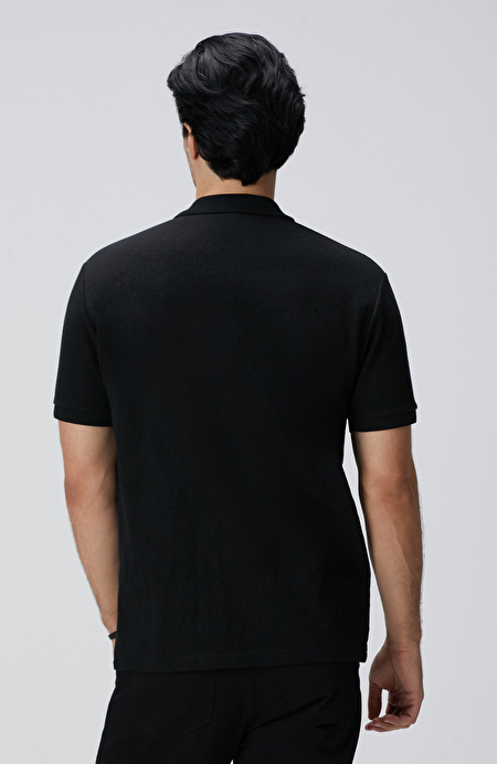 Siyah Polo Yaka T-shirt_4