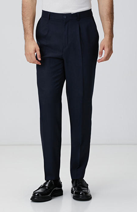Lacivert Comfort Fit Pantolon_1