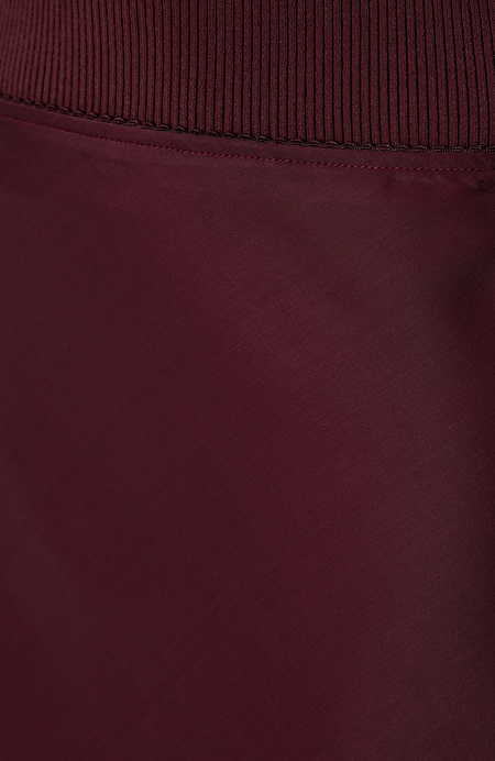 Bordo Midi Saten Etek_4