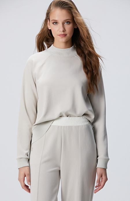 Taş Modal Karışımlı Sweatshirt_3