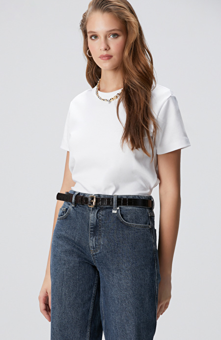 Kırık Beyaz Basic T-shirt_3