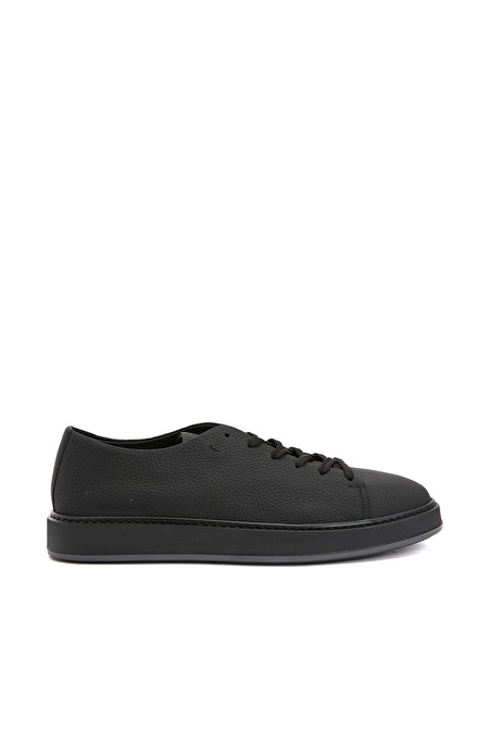 Siyah Erkek Deri Sneaker_1