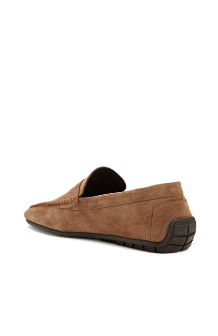 Tütün Erkek Süet Deri Loafer_2