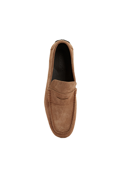 Tütün Erkek Süet Deri Loafer_3