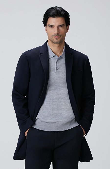 Limited Lacivert Kaşmir Palto_0