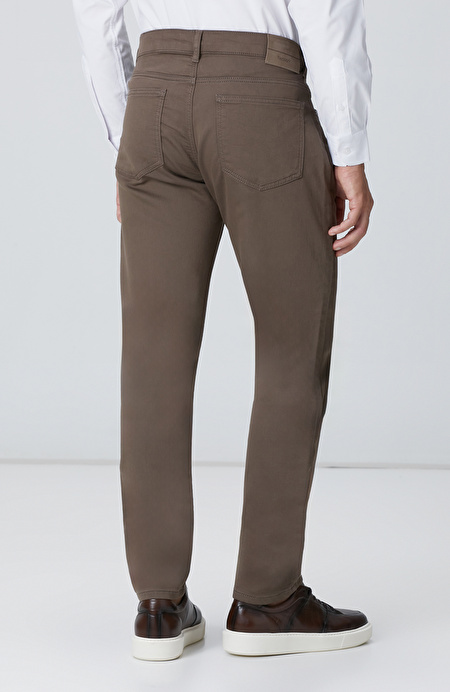 Kahverengi 5 cep Casual Pantolon_2