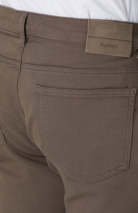 Kahverengi 5 cep Casual Pantolon_4