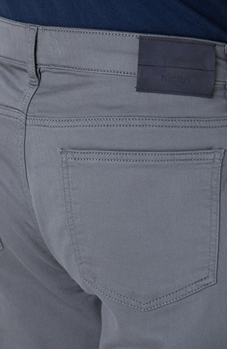Gri 5 cep Casual Pantolon_4