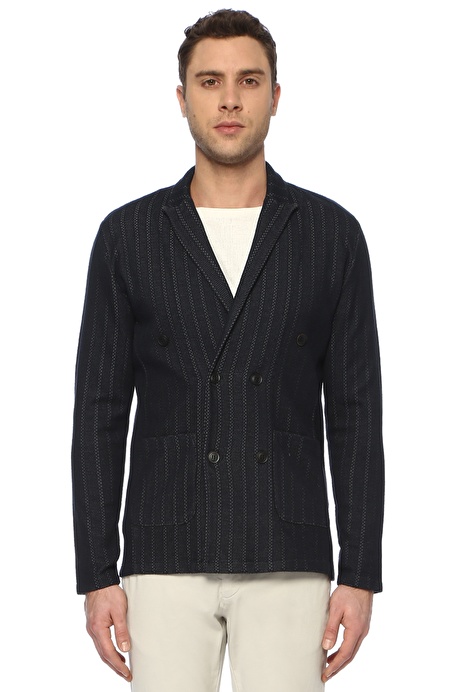 Beymen Collection Antrasit Erkek Antrasit Kelebek Yaka Orgu Dokulu Yun Triko Ceket 669205 Beymen