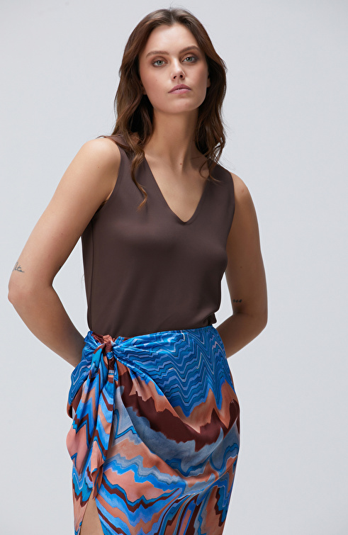 Koyu Kahverengi Bluz