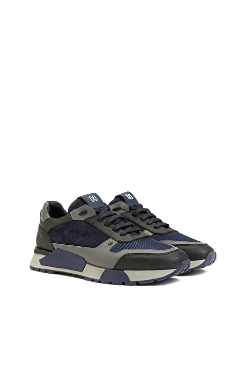NETWORK - Lacivert Erkek Deri Sneaker