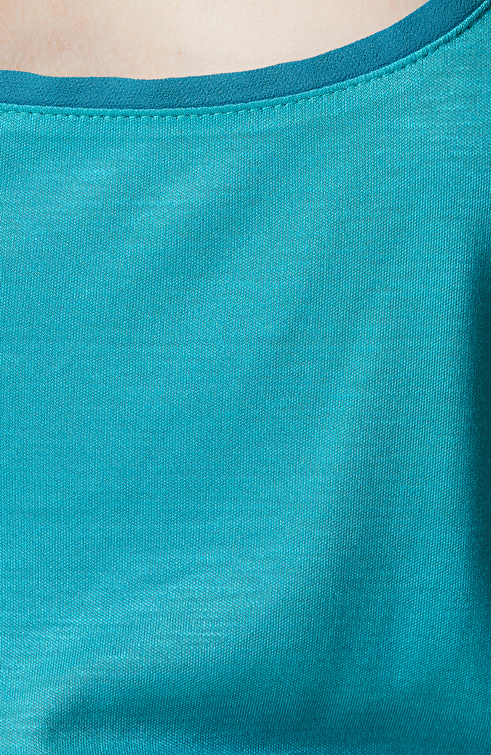 Yeşil Kare Yaka Askılı T-shirt_5