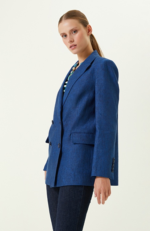 NETWORK - Lacivert Keten Blazer Ceket