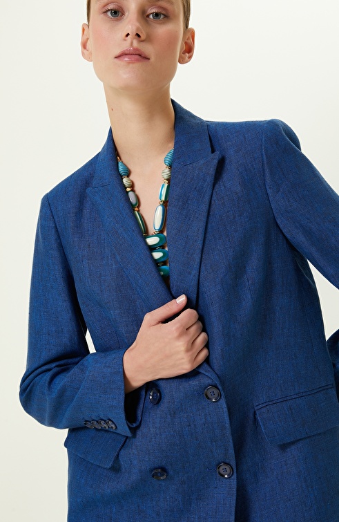 NETWORK - Lacivert Keten Blazer Ceket