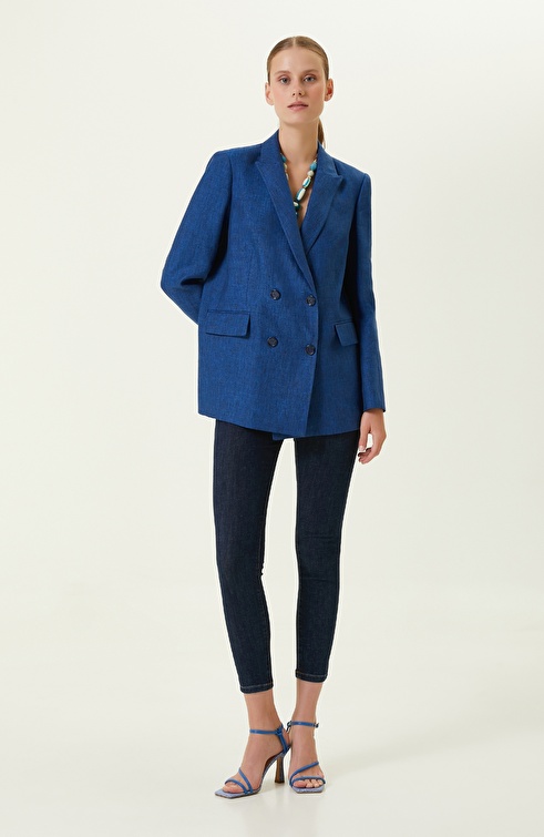 NETWORK - Lacivert Keten Blazer Ceket