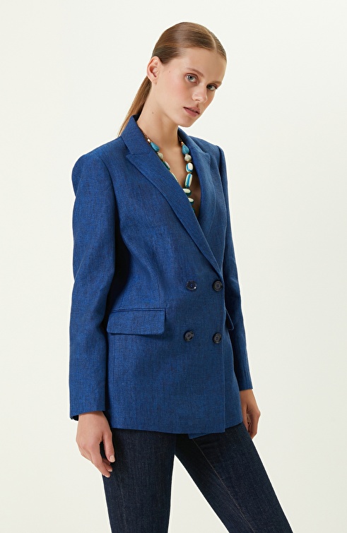 NETWORK - Lacivert Keten Blazer Ceket